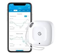 GoveeLife Bluetooth Thermomètre Hygromètre intérieur | Capteur de Température et Humidité avec Alertes via App, Stockage et Exportation des Données, Connexion de 80 m, lot de 1
