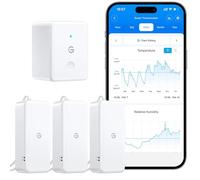 GoveeLife Thermomètre hygromètre Wi-Fi d'intérieur pour serre cave | Lot de 3 jauges de température et d'humidité avec point de rosée / VPD, notifications par application/e-mail et mémorisation
