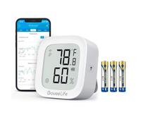 GoveeLife Wi-Fi Thermomètre Hygromètre Haute Précision, intérieur | Capteur de Température et Humidité Contrôle à Distance Notification Via App et stockage de données pour Chambre, Cave, Serre