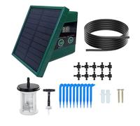 GOWENIC 10 Pièces Système D'Arrosage Automatique pour Entretien des | Dispositif d\'arrosage solaire rechargeable, écran de minuterie, kit de jardin pour balcon, installation simple