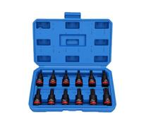 GOWENIC 12PCS S2 Acier 3/8 Pouce Douille Hexagonale Jeu pour Auto | Alternative au chrome vanadium, trousse d\'outils à main, mécanique industrielle, étui de rangement de protection, taille