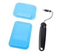 GOWENIC 1Pack Spatule à Angle Réglable Outil de Cuisson en Plein Air (BLUE) | Verrouillage d\'angle à 6 positions, poignée ergonomique gauche droite, têtes interchangeables, conception lavable au
