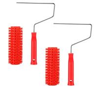 GOWENIC 2 Pièces Brosse à Rouleau Dentée pour Mur Texturé Décoratif | Poignée ergonomique antidérapante, outil de texture pointillé robuste, utilisation artistique en studio à domicile,