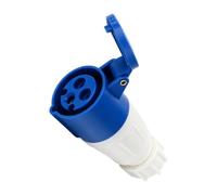 GOWENIC 2Pack Connecteur Industriel Prise Femelle 3 Broches Robuste (16A) | Boîtier protégé contre les intempéries, coque ignifuge, broches de contact en laiton, montage en surface encastré,