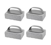 GOWENIC 4PCS Pierre de Nettoyage pour Gril en Pierre Ponce avec Poignée | Poignée ergonomique, dégraissant brûlé, bloc à récurer naturel, cuisine extérieure, barbecue en Camping