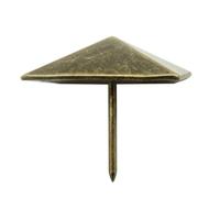 GOWENIC 50 Pièces Clous Carrés Antiques en Bronze pour Meubles en Bois | garniture de tête de pyramide de fer vintage, décor de ferme rustique, taille de tige de 40 mm, panneaux de porte
