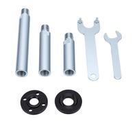 GOWENIC 80 140mm Meuleuse à Angle Flasque Écrou Extension Tige Kit | Ensemble de 10 pièces, construction en acier au carbone, filetage Standard 5/8 11, support de disque de meulage, outil de