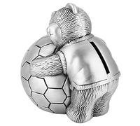 GOWENIC Ballon de Football en Forme d'ours Mignon |Pot d'économie de Pièces de Monnaie en Alliage Métallique, Cadeau pour Enfants, Décoration de Bureau à Domicile