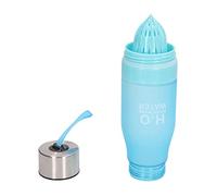 GOWENIC Bouteille d'eau de 650 Ml avec Presse-citron |Infuseur à Fruits étanche pour les Voyages en Plein Air, PC sans BPA et Acier Inoxydable 304 (BLUE)