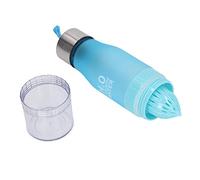 GOWENIC Bouteille Infuseur à Fruits étanche de 650 Ml |Bouteille d'eau Portable avec Presse-citron pour les Sports de Plein Air, PC sans BPA et Acier Inoxydable 304 (BLUE)