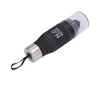 GOWENIC Bouteille Infuseur à Fruits étanche de 650 Ml |Bouteille d'eau Portable avec Presse-citron pour les Sports de Plein Air, PC sans BPA et Acier Inoxydable 304 (BLACK)