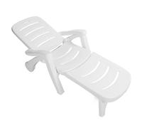 GOWENIC Chaise de Patio Inclinable Portative |Chaise de Plage Pliante Légère avec roulettes, étanche, pour Piscine, Camping, Bain de Soleil