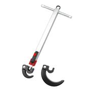 GOWENIC e Lavabo Rotative à 180°, Acier vier Télescopique, Mâchoire 1,25-2,5 Pouces et 0,39-1,25 pour Plombier de Robinet