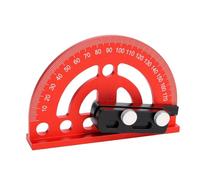 GOWENIC Combinaison Rapporteur Semi Circulaire 180 Degres | Construction en alliage d\'aluminium, échelle gravée, biseau de 0 à 180 degrés, coupes d\'onglet, outil de menuiserie,