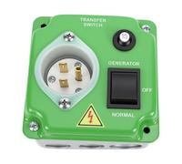 GOWENIC Commutateur de Transfert de Générateur Manuel 15A pré-câblé Universel pour la Maison d'urgence RV Camping Commutateur de Transfert de Générateur Portable 1800W avec Interrupteur de sécurité