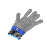 GOWENIC de sécurité en Maille Métallique pour Couper la Viande | de Boucher en Acier Inoxydable Résistant aux Coupures, Doublure en Coton, Taille M