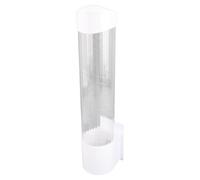 GOWENIC Distributeur de Gobelets Mural |Porte-gobelet en Plastique avec Couvercle Anti-poussière pour 50 Gobelets en Papier, Récipient Pratique pour Le Rangement de la Cuisine et du Bureau