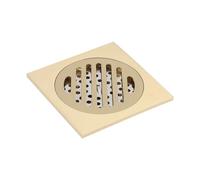 GOWENIC Drain de Sol carré en Laiton Anti-Insectes |Crépine de Grille à Déchets Antique pour Douche, Salle de Bain, Cuisine, sous-Sol |Couvercle de Vidange Amovible et Facile à Nettoyer.