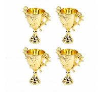 GOWENIC du Trophée Polyvalent Golden Award | Gobelet en Plastique pour Décoration de Gâteau, Pot à Bonbons, Ornement et Récipient Alimentaire, 4 Pièces