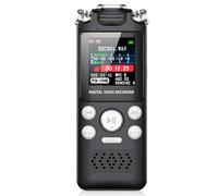 GOWENIC Enregistreur Sonore Numérique avec Microphone Haute sensibilité, Stylo Enregistreur Vocal de qualité PCM 360 Double Micros, 50 Heures D'enregistrement Rechargeable 800 MAh, pour (16G)