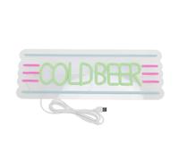 GOWENIC Enseigne au Néon LED à Bière Froide à intensité Variable |Lumière Néon Suspendue pour Décoration Murale de Bar, Pub et Maison