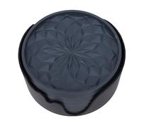 GOWENIC Ensemble de Dessous de Verre en Silicone épais pour Boissons |Lot de 6 Tapis de Tasse Antidérapants avec Support, Lavables à Chaud et à Froid
