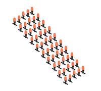 GOWENIC Kit d'irrigation de Buses de Pulvérisation Orange 0,8 Mm 50 Pièces |Buses de Atomisation Réglables, Connecteurs en T pour Tuyau 4/7, Système d'arrosage, Pelouse, Serre, Refroidissement