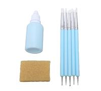 GOWENIC Liquide de Masquage Aquarelle Bleu, Liquide de Pelage à Séchage Rapide, Brosses à Bande, Gomme pour Encre