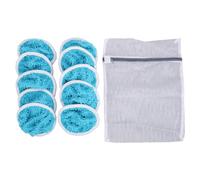 GOWENIC Lot de 10 Serpillères Réutilisables pour Nettoyage Humide et Balayage à Sec, Ensemble de Housses de Rechange avec Sac à Linge et Chiffons Chenille de Nettoyage en Profondeur pour les Sols
