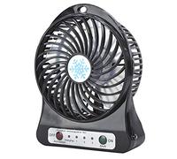 GOWENIC Mini Ventilateur Strong Breeze | Circulateur d'air Rechargeable USB pour Voiture de Chambre à Coucher de Bureau à Domicile (BLACK)