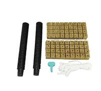 GOWENIC Pack de 72 Cubes de Laine de Roche de 1 Pouce avec Pots en Filet de 2 Pouces |Kit de Démarrage de Semis Hydroponique, Substrat de Culture Inorganique, Forte perméabilité à l'air et Bonne