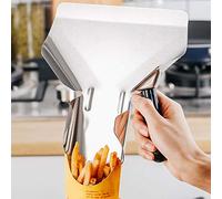 GOWENIC Pelle Alimentaire Commerciale en Acier Inoxydable 304 |Pelle à Chips de Pop-corn à Poignée Antidérapante pour l'emballage de Frites (poignée unique)