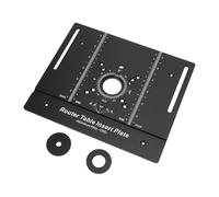 GOWENIC Plaque d'insertion de Table de Routeur en Alliage d'aluminium pour Bancs de Travail du Bois, Plaque Rabattable avec échelle, Planche de Chanfreinage pour Sculpture, Meulage, Polissage