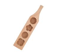 GOWENIC Presse à Gâteau de Lune en Bois Vintage |Moule à Gâteau de Lune en Forme de Haricot Mungo et de Peau de Glace sculpté à la Main, Tampon à Pâtisserie Antiadhésif pour Outils de Cuisson à