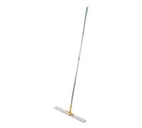 GOWENIC Raclette de Sol Crantée de 22 Pouces |Manche en Aluminium de 62,8 Pouces, Lame en Acier au Carbone pour Ciment et Polyuréthane