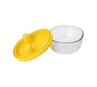 GOWENIC Récipient à Collation Réutilisable avec Fentes pour Doigts en Silicone pour une Collation Pratique à la Maison ou en Voyage - Design Mignon, 112 G (YELLOW)