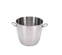 GOWENIC Seau à Glace en Acier Inoxydable pour Fête, Cuve à Boisson de 5 L avec Poignées, Refroidisseur à Vin pour Boissons, Seau à Glace Antirouille pour Barbecue, Utilisation Intérieure et Extérieure