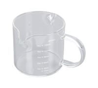 GOWENIC Tasse à Mesurer le café de 150ml, Pichet à Mousse de Lait en Verre Borosilicate à Double Bec avec échelle pour l'art du café au Lait à la Maison 4 Pièces (Double bec verseur 150 ml avec