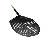 Gozney Balance Pizza Pelle de placement avec lame en aluminium perforé 35,6 | Pour pizzas jusqu'à 35,6 cm, poignée en bois de hêtre remplaçable, boucle de suspension en métal, nez plat pour plus de