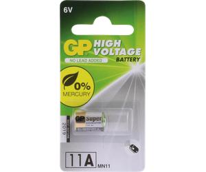 GP 11A - Pille alcaline, cylindrique, 6 volts, 38 mAh
