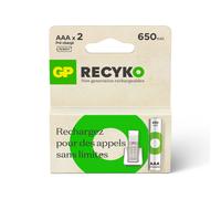 GP 2 accus AAA 650 mAh ReCyko+ Pro