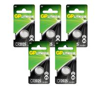 GP 5 piles bouton lithium CR2025 (DL2025) 3V