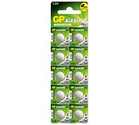 GP A76 Pack de 10 piles bouton Alcalines AG13, LR 44 1,5 V
