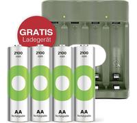 GP Aktion Gratis Ladegerät USB-Modell Ladegerät GP B441 inkl. 4x AA-Akku Pile rechargeable LR6 (AA) NiMH 2100 mAh 1.2 V 1 set