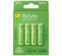 Gp Batteries Recyko Lr06 2600mah Aaa Rechargeable Battery 4 Units Vert