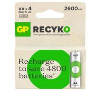 GP Batteries ReCyko Pro GPRCK260AA129C4 pile domestique Batterie rechargeable AA Hybrides nickel-métal (NiMH)