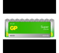 GP Piles alcalines Super AA LR6 - Lot de 20 - Technologie G-Tech, anti-fuites, longue durée de conservation 10 ans