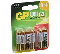 GP Batteries Ultra Alcaline AAA Carte de 12 | Superbe autonomie | Piles pouvant être utilisées sur Tous Les appareils | Durée de Vie jusqu'à 7 Ans...