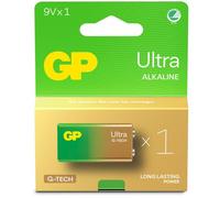 GP Pile alcaline GP Ultra 9V 1604AU/6LF22 G-Tech protection anti-fuites 10 ans Nordic Eco (lot de 1)