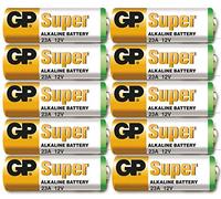GP Lot de 10 piles alcalines 23AE 12 V